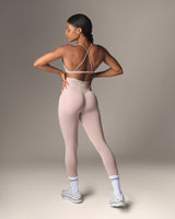 Elevate Taupe Crossback Bra & Leggings Set