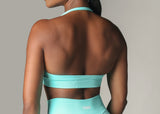 Elevate Halterneck Sports Bra Mint