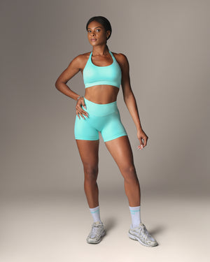 Elevate Mint Halterneck Bra & Shorts Set