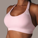 Elevate Halterneck Sports Bra Pink