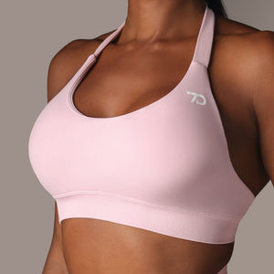 Elevate Halterneck Sports Bra Pink