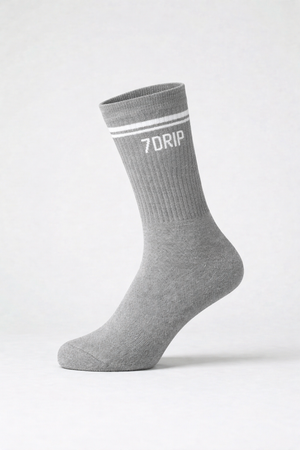 Crew Socks Grey/White