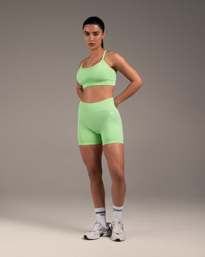 Core Form Neon Lime Bra & Shorts Set