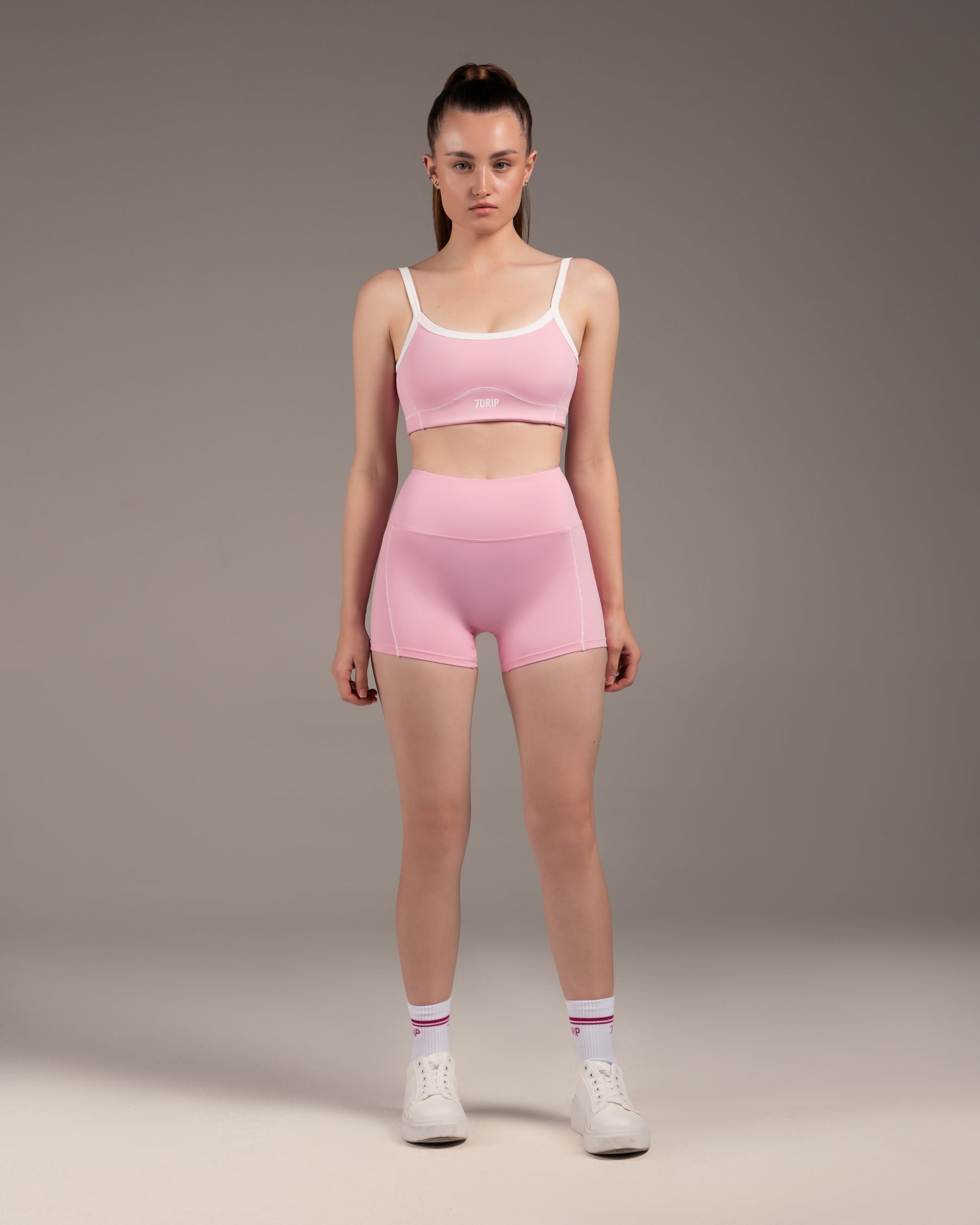 Limited Scoop Neckline Sports Bra Baby Pink