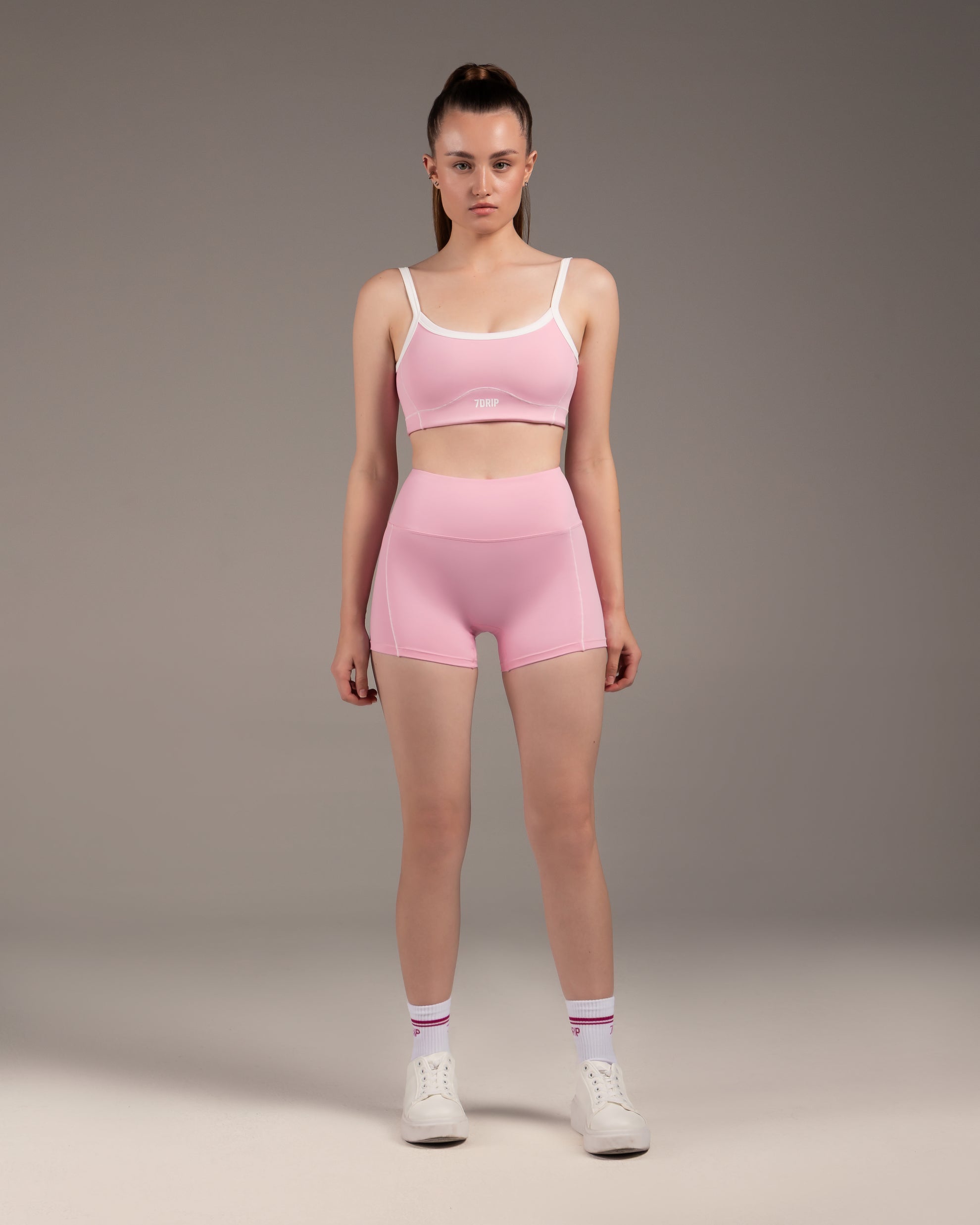 Limited Scoop Neckline Sports Bra Baby Pink