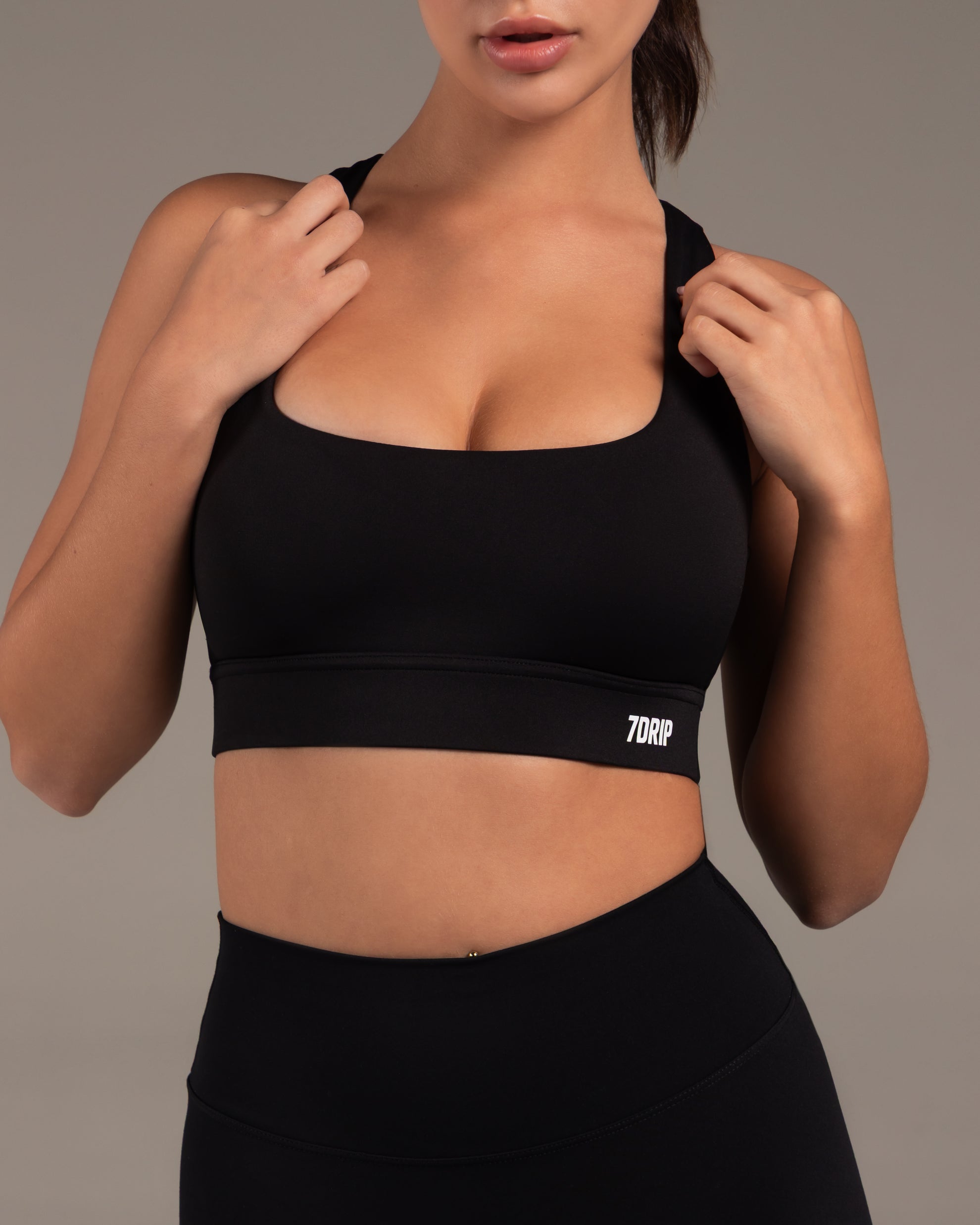 Enhance Racer Back Sports Bra Black