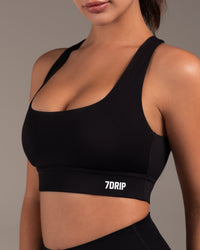 Enhance Racer Back Sports Bra Black