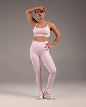 Core Form Pastel Pink Bra & Leggings Set