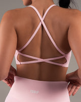 Core Form Cross Back Sports Bra Pastel Pink