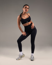 Core Form  Cross Back Sports Bra Black