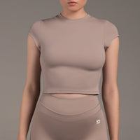 Flex Crop Top Latte