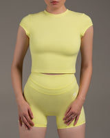 Flex Crop Top Lemon