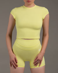 Flex Crop Top Lemon