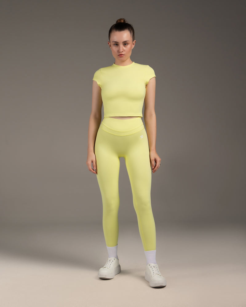 Flex Crop Top Lemon