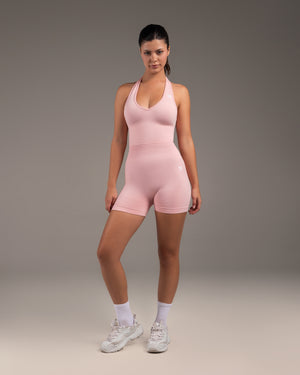Empower Blush Pink Crop Top & Shorts Set
