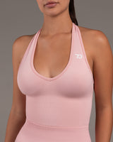 Empower Halterneck Crop Top Blush Pink