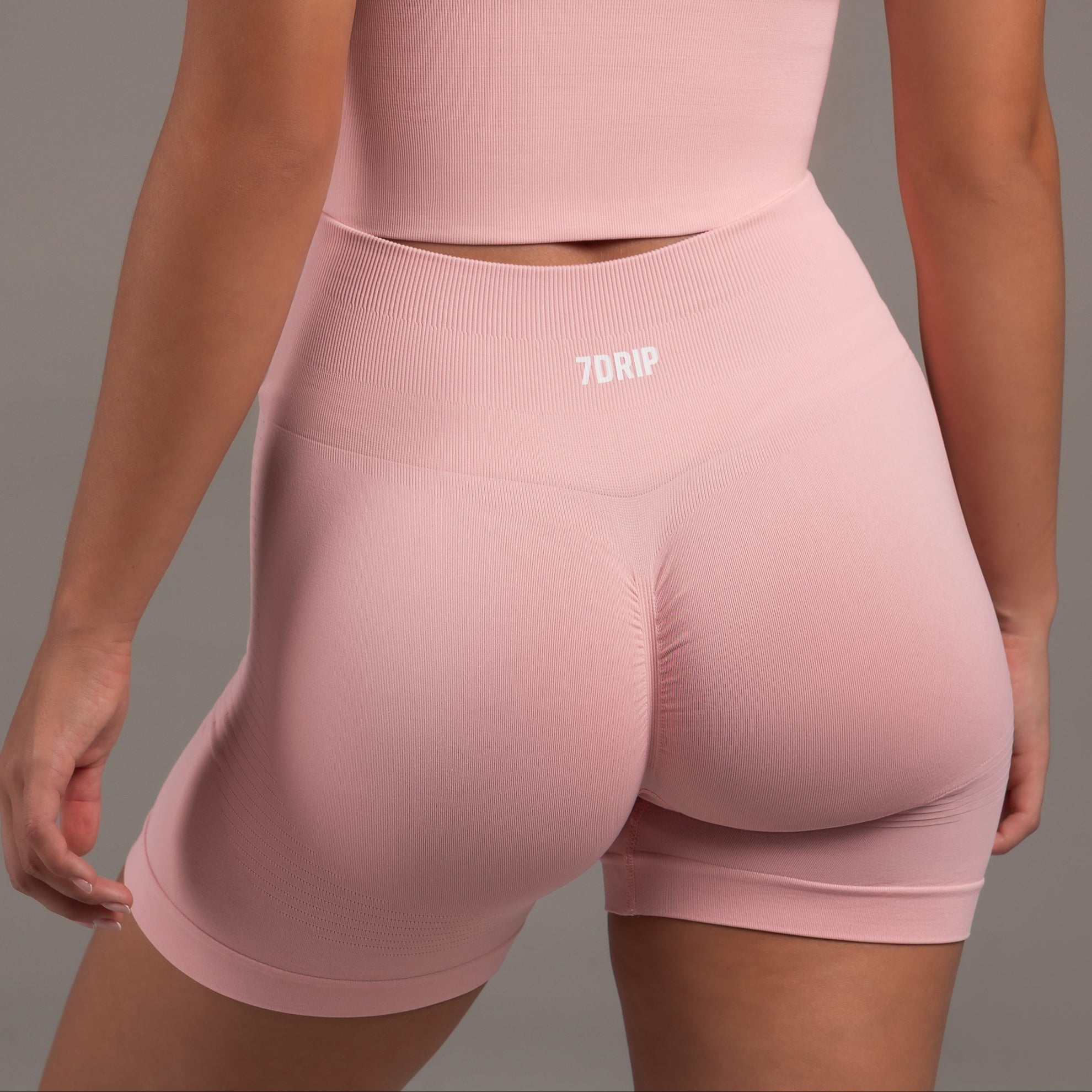 Empower Blush Pink Crop Top & Shorts Set