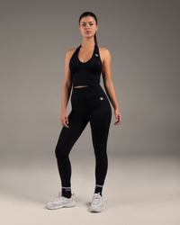 Empower Black Crop Top & Leggings Set