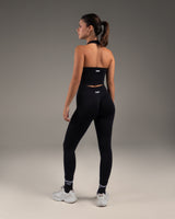 Empower Halterneck Crop Top Black