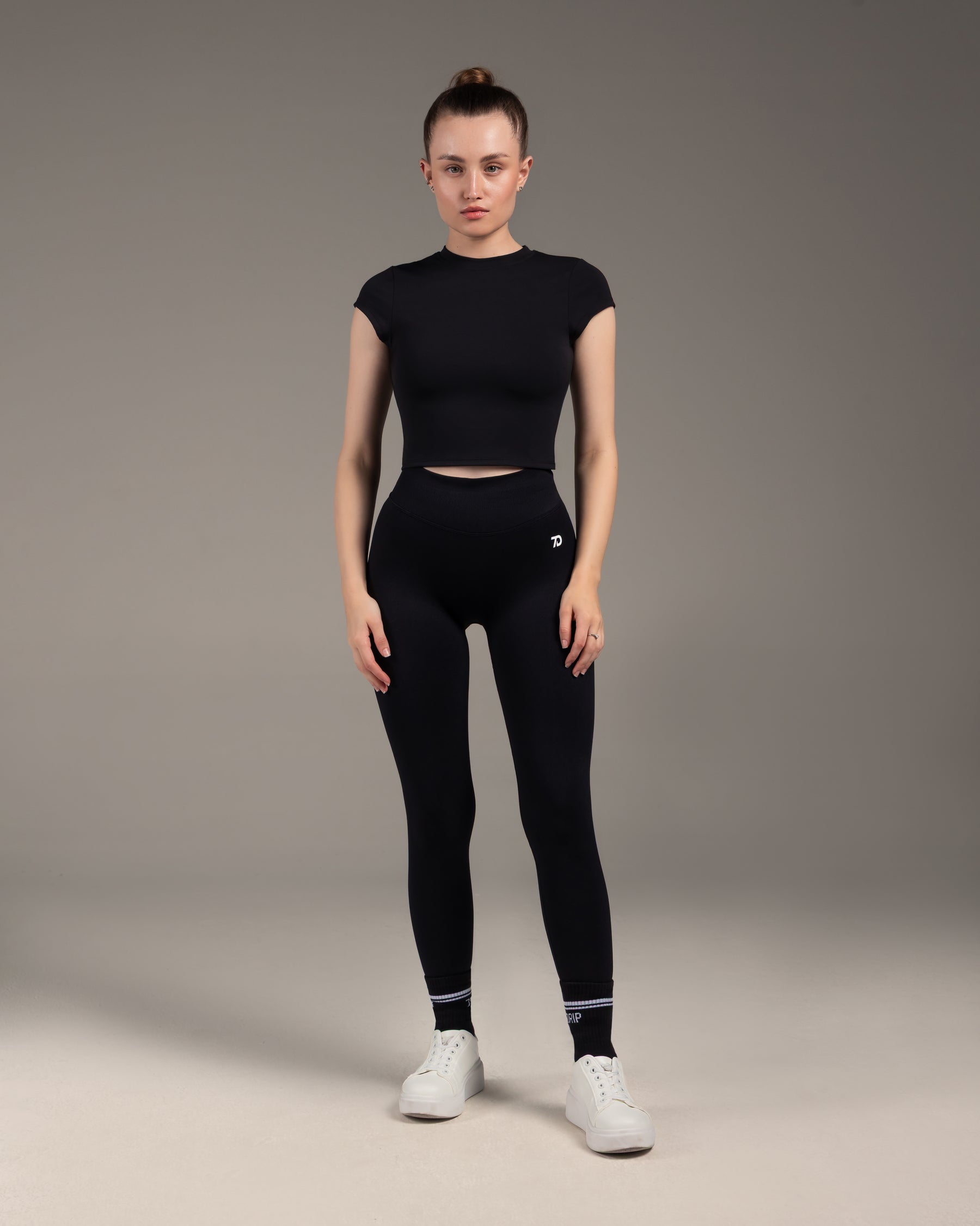 Flex Crop Top Black