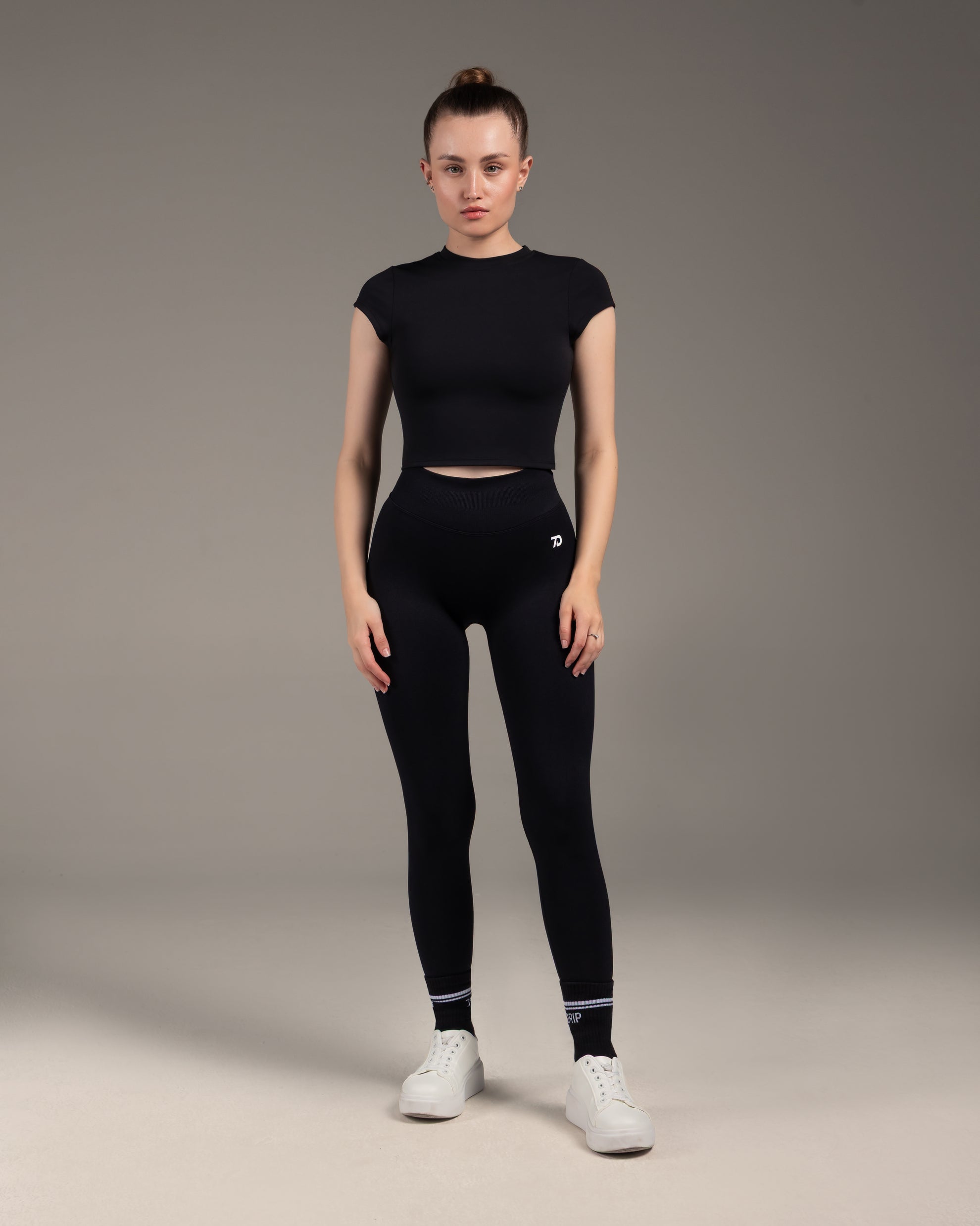 Flex Crop Top Black