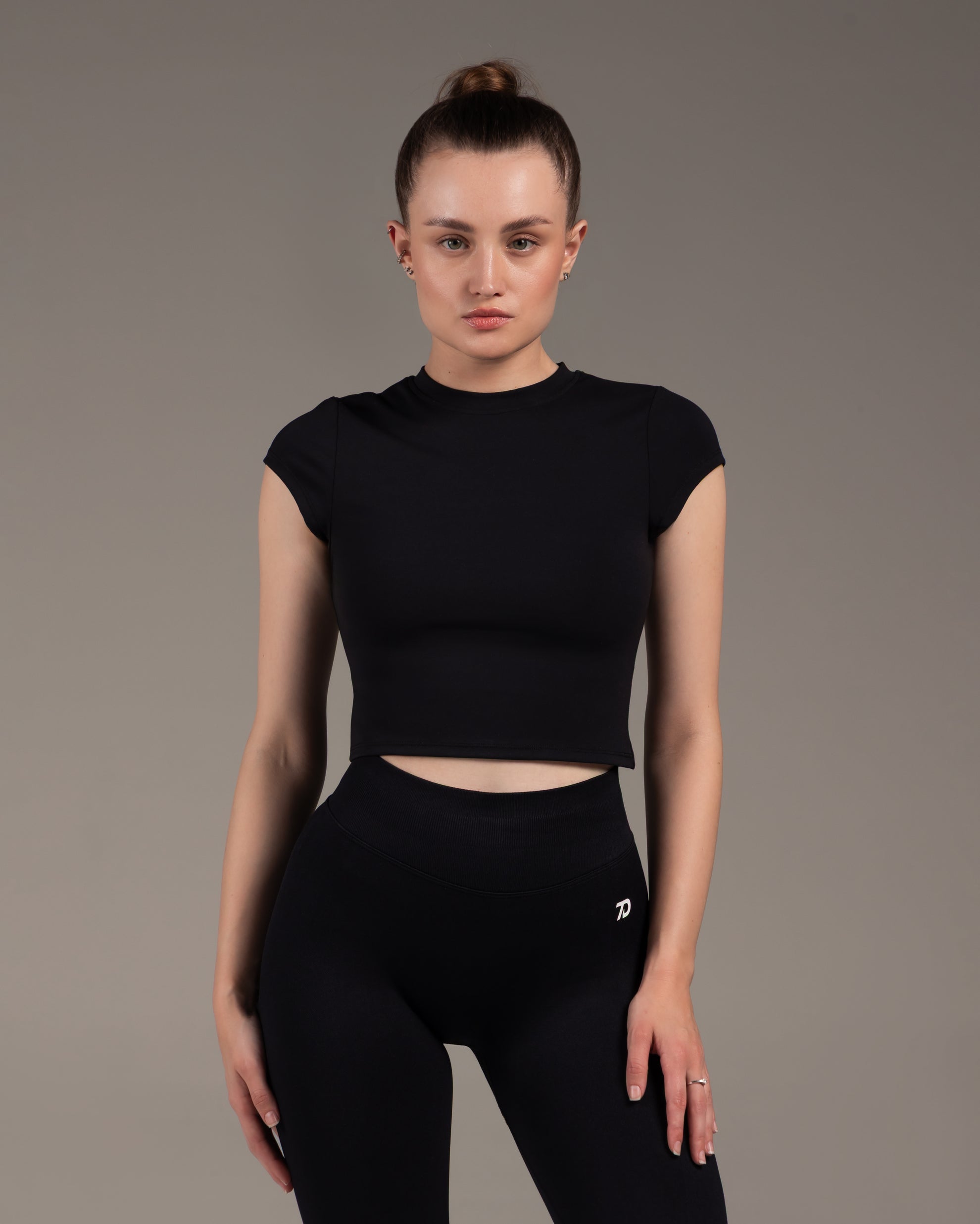 Flex Crop Top Black