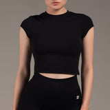 Flex Crop Top Black
