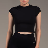 Flex Crop Top Black