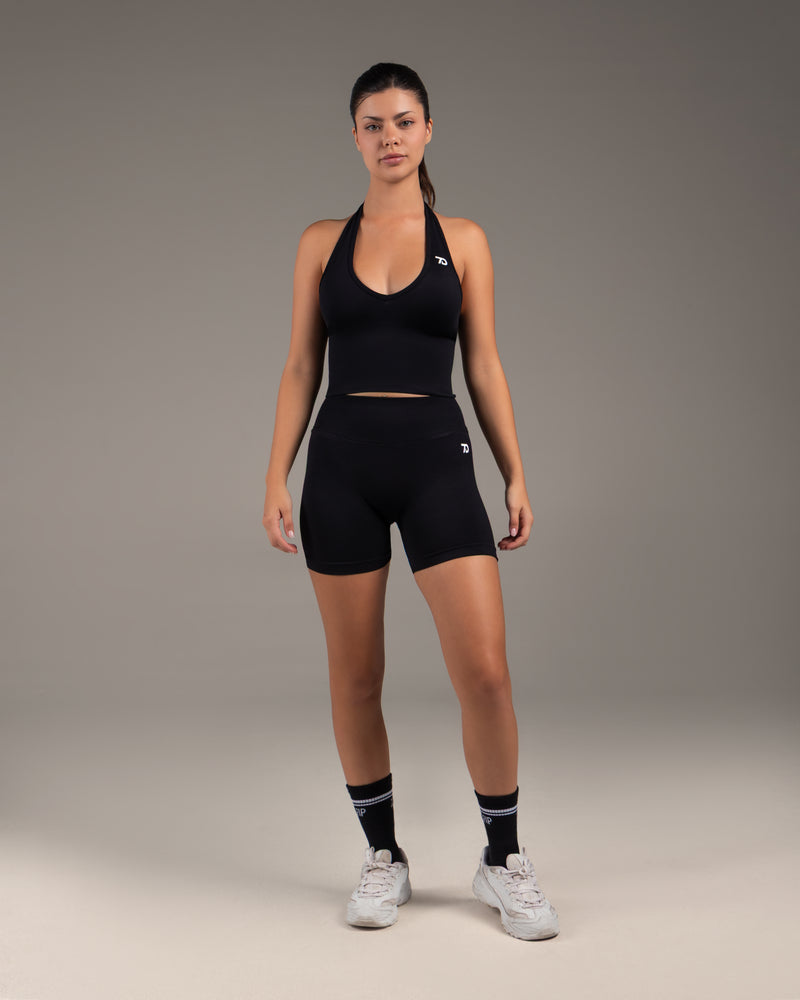 Empower Black Crop Top & Shorts Set