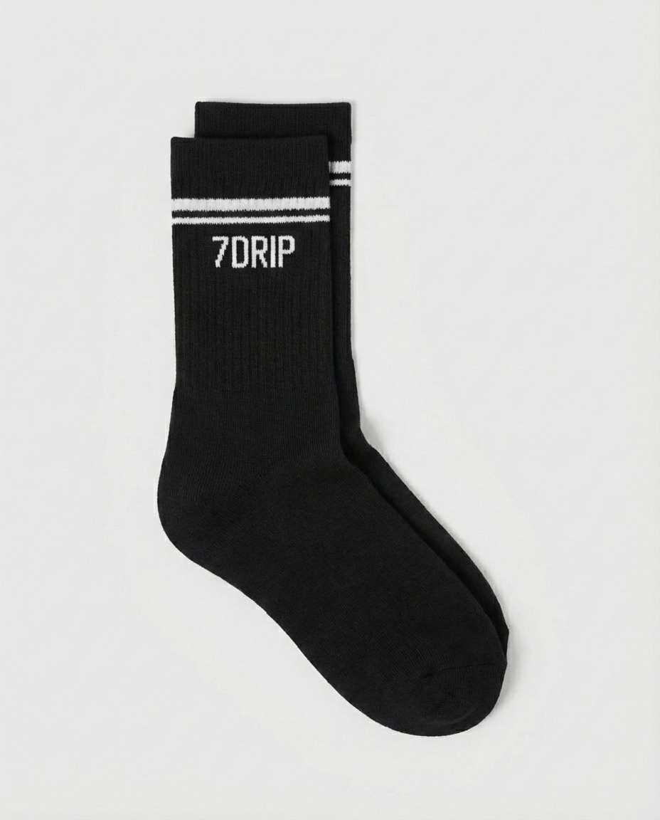Crew Socks Black/White