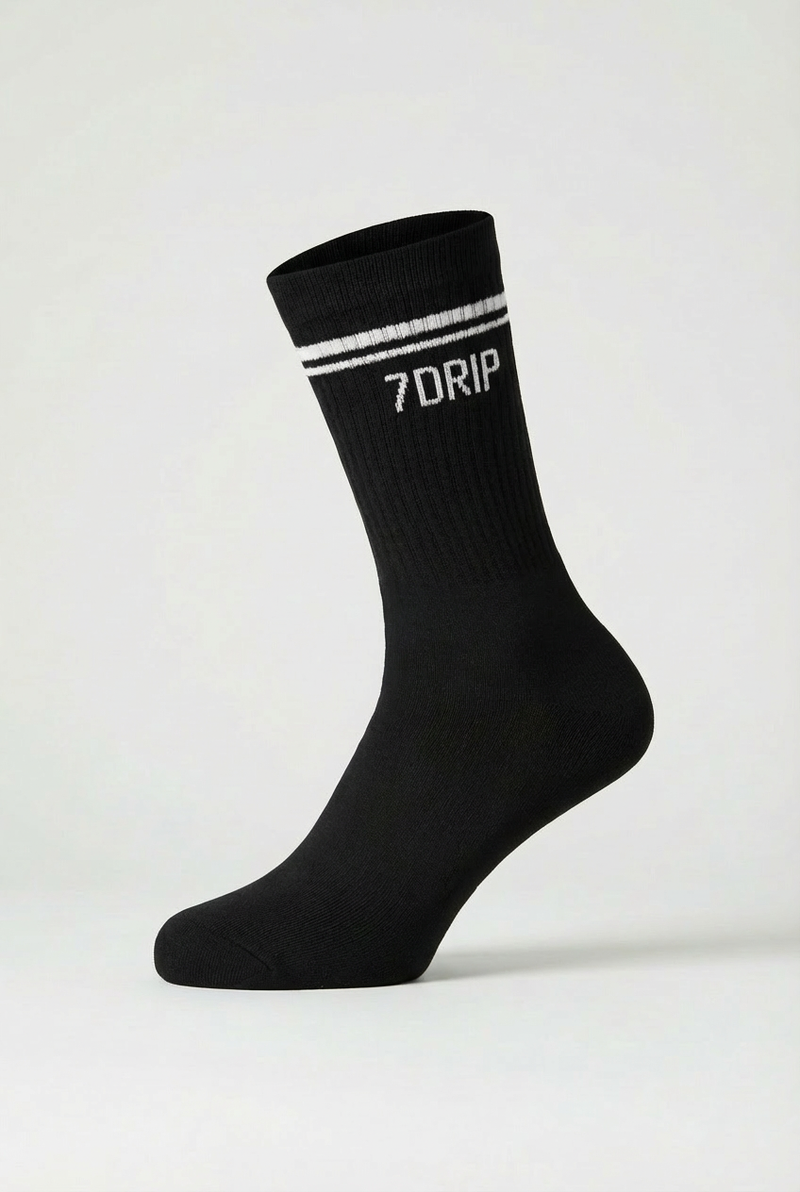 Crew Socks Black/White