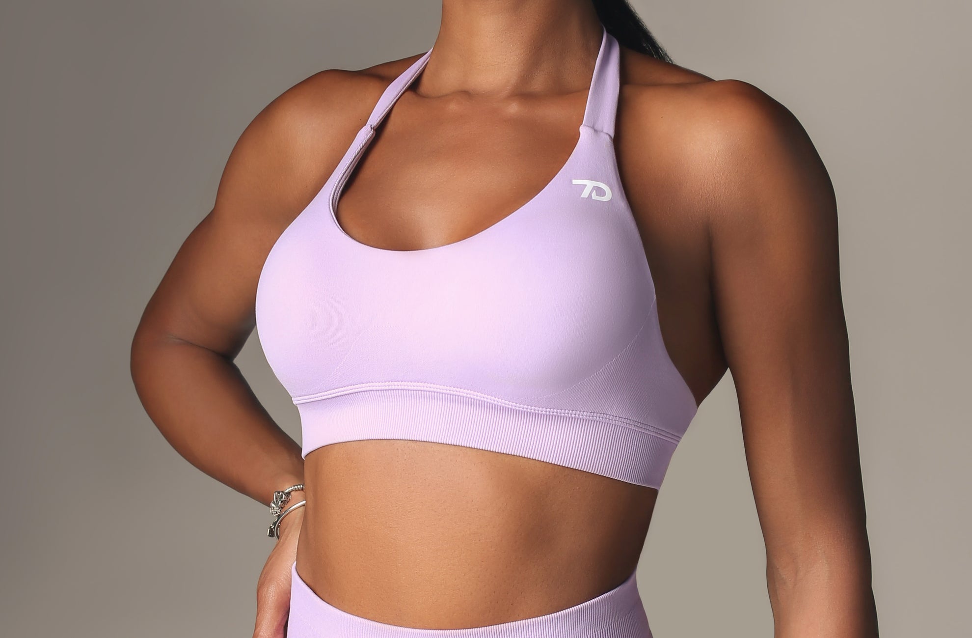 Elevate Halterneck Sports Bra Amethyst